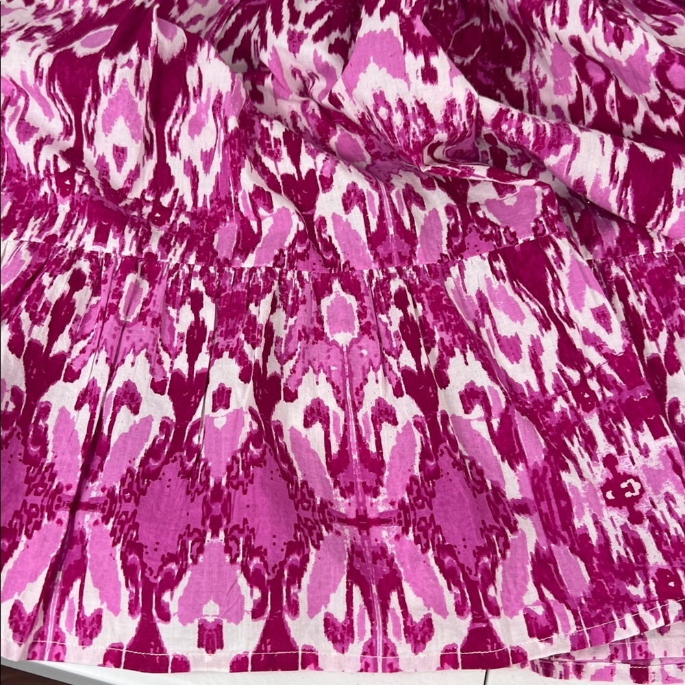 Ro's Garden Sz Large Pink Tyla Tiered Shirt Dress Cotton EUC - Picture 6 of 11